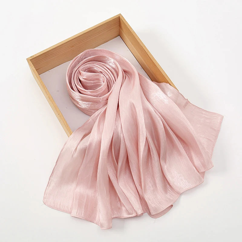 Premium Shimmer Silk Hijab – Lyxig Medine Silk Sjalscarf ✨