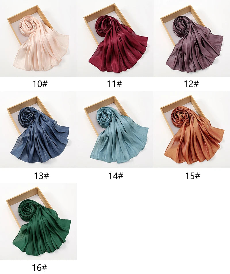 Premium Shimmer Silk Hijab – Lyxig Medine Silk Sjalscarf ✨