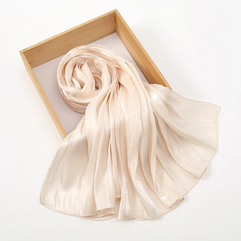 Premium Shimmer Silk Hijab – Lyxig Medine Silk Sjalscarf ✨